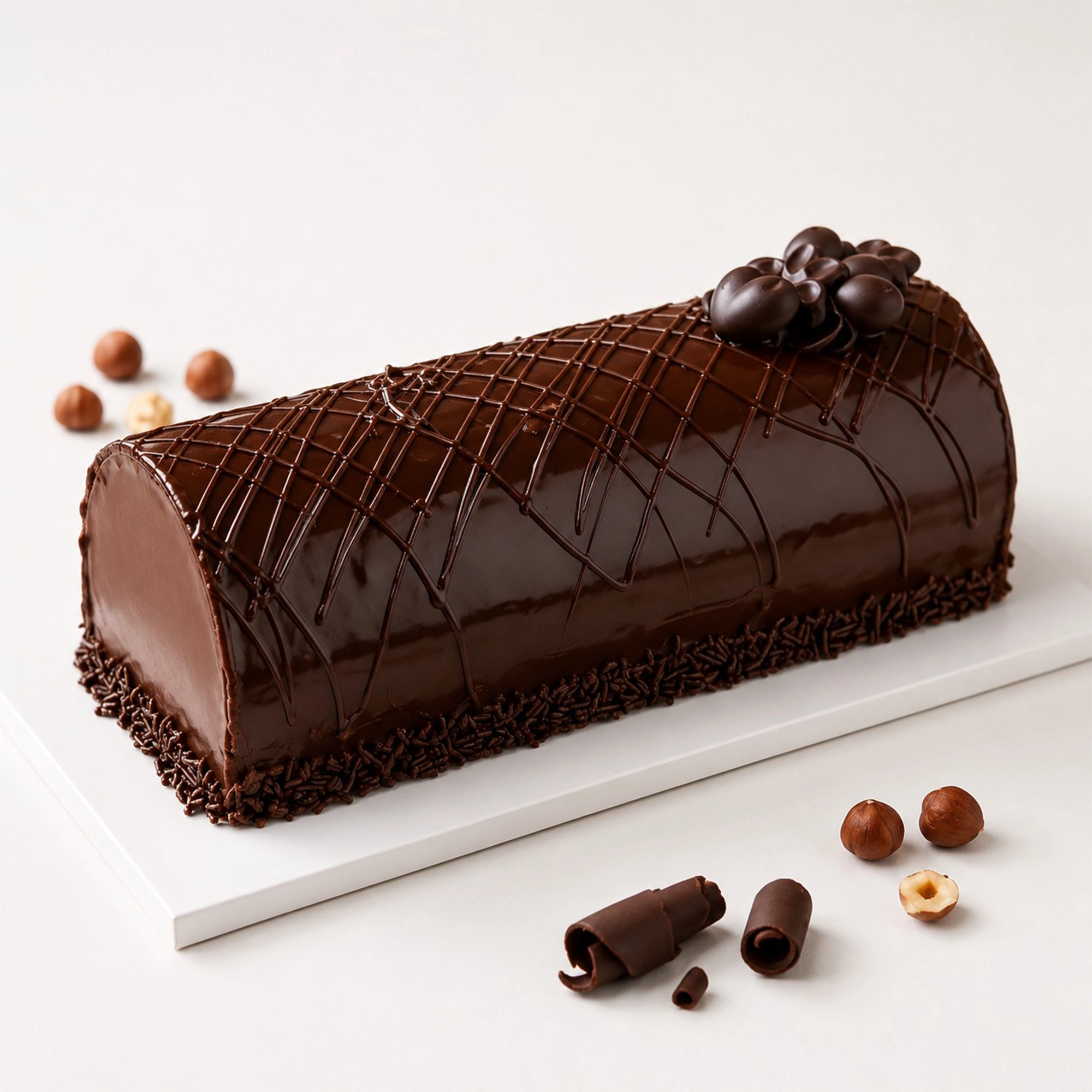 Decadent Dark Chocolate Log