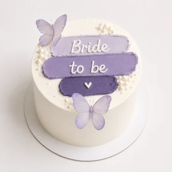 Lavender Bride to Be Cake