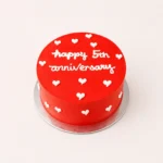 Anniversary Theme Red Bento cake | 400 grams