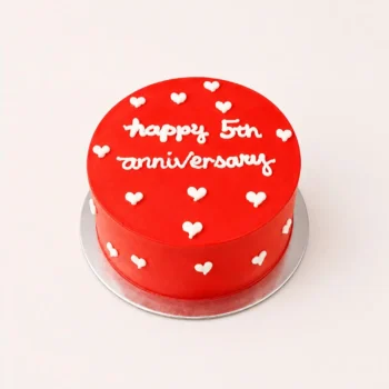 Anniversary Theme Red Bento cake | 400 grams