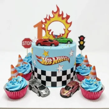 Hot Wheels-themed cake in Abu Dhabi