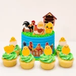 Little Chick Farm Cake with 6 Cupcakes
