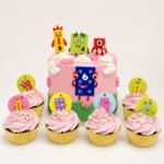 Numberblocks Cake with 6 Cupcakes in Abu Dhabi