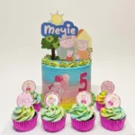 Peppa pig theme cake in Abu Dhabi