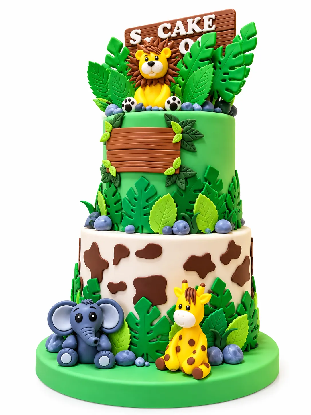 2-Tier Jungle Safari Theme Cake 2-Tier Jungle Safari Theme Cake