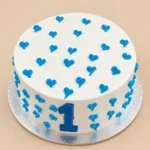 Blue Heart Birthday Cake in Abu Dhabi