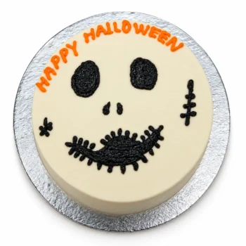 Halloween skull cake