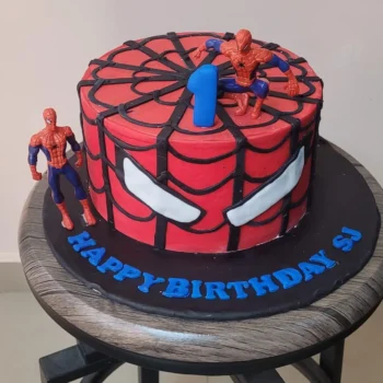 spider man theme cake