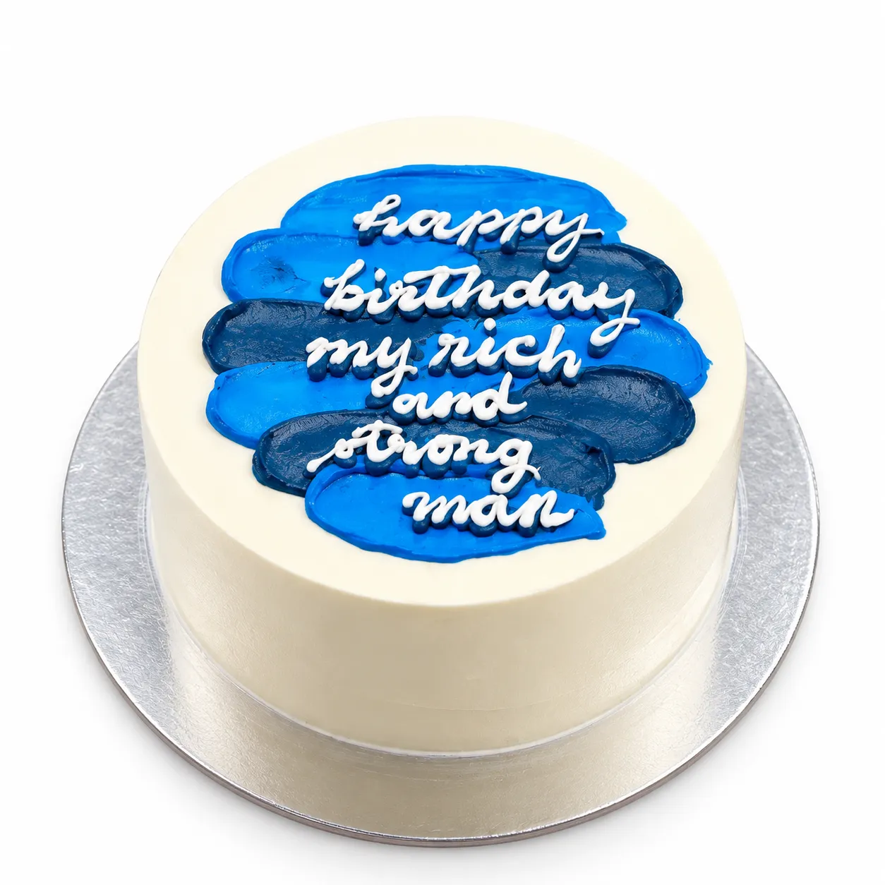 modern_blue_birthday_cake Modern blue birthday cake at SJ Cake Art